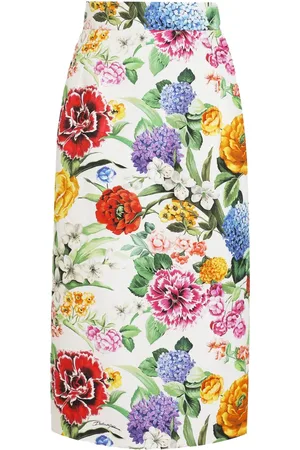 Dolce & Gabbana Floral-print midi skirt