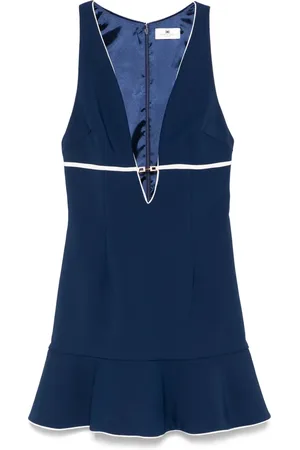 Elisabetta Franchi Horsebit-detail crepe mini dress