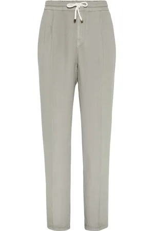 Brunello Cucinelli Drawstring-waistband tapered trousers