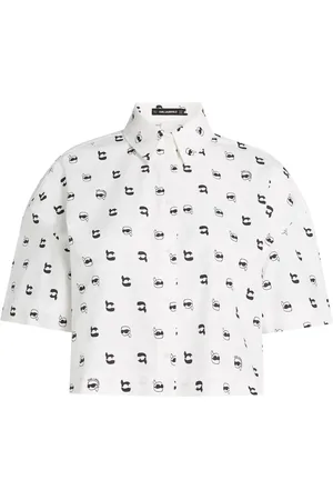 Karl Lagerfeld Ikon cropped shirt