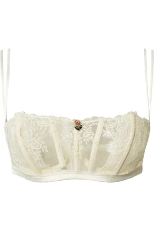 Twin-Set Embroidered tulle bandeau bra