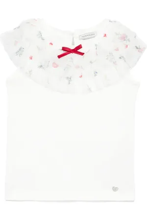 MONNALISA Tulle-inserts top