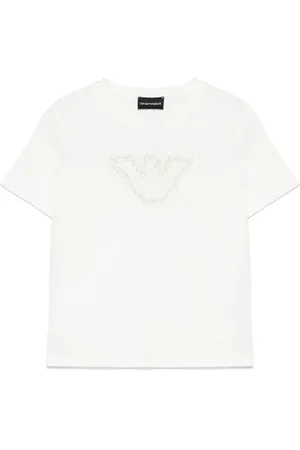 Emporio Armani Floral-embroidery T-shirt
