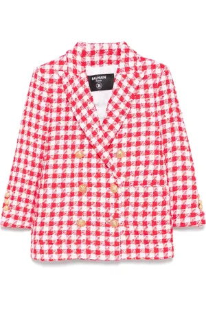 Balmain Gingham-check blazer