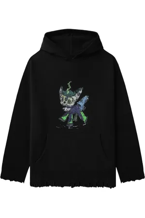 We11 Done Grunge Monster Pony hoodie