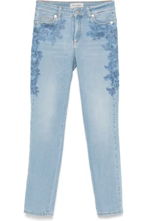 Ermanno Firenze Floral-lace skinny jeans
