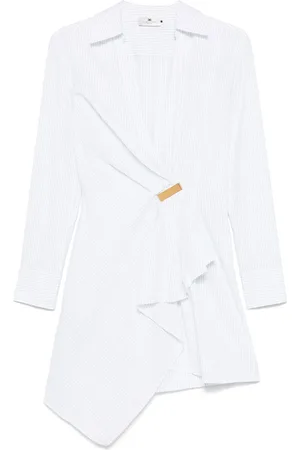 Elisabetta Franchi Jewel-detail poplin mini dress