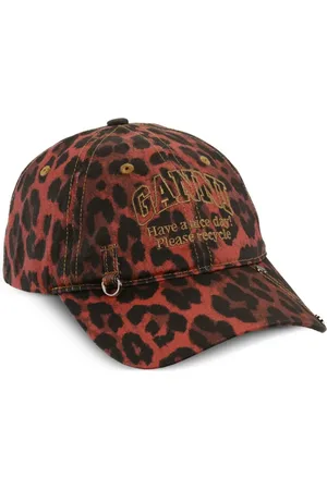 Ganni Leopard-print cap