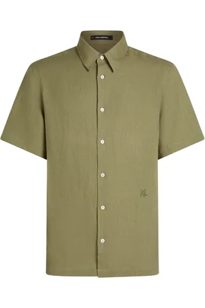 Karl Lagerfeld Short-sleeve linen shirt
