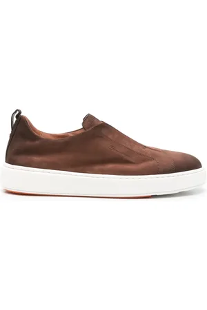 santoni Suede split-on sneakers