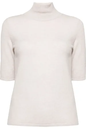 N.PEAL Mock-neck knitted top