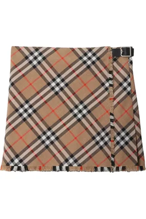 Burberry Checkered wool-blend skirt