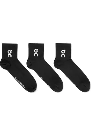 On Running Intarsia-logo knit socks set