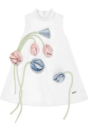 JESSIE AND JAMES Floral-appliqué dress