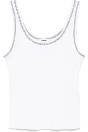 Sandro Ribbed tank top