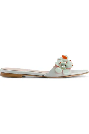 Giambattista Valli Floral-appliqué slides