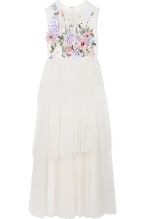 Maison Ava Floral-embroidery dress