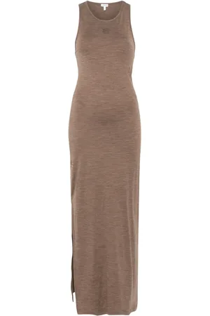 Loewe Anagram-embroidered maxi dress