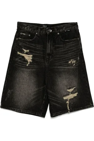 FIVE CM Distressed denim shorts