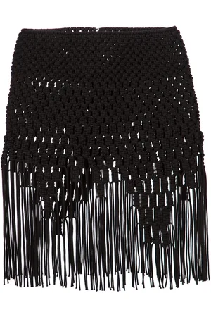 NOIR KEI NINOMIYA Fringed braided skirt