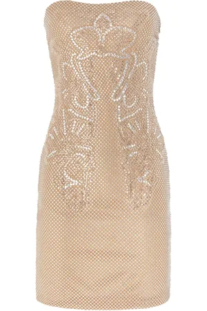 GENNY Crystal-embellished mini dress