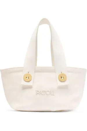 Patou Small logo-embroidered trapeze-design tote bag