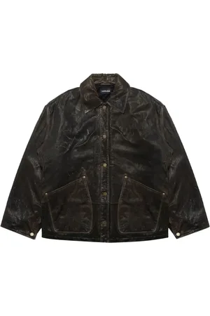 Mainless Scratched leather jacket