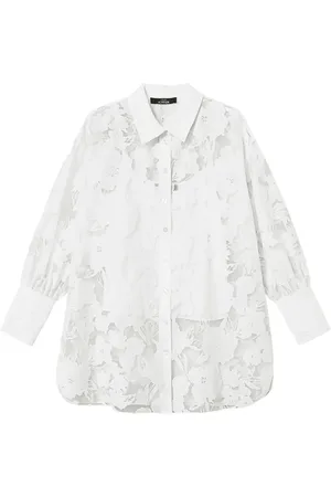 Twin-Set Fil-coupé effect organza shirt