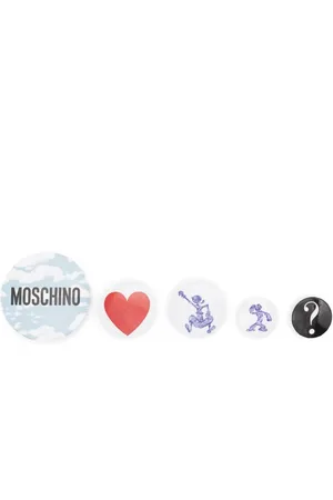 Moschino Logo-motif pin set (set of five)