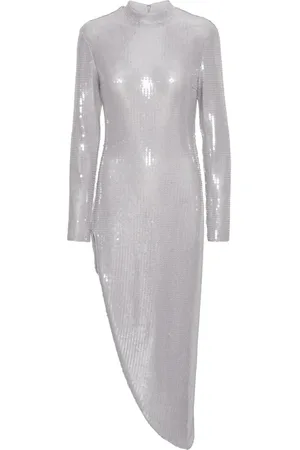 ROTATE Sequin-embellished slit dress