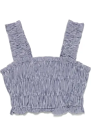 Maje Gingham-print top
