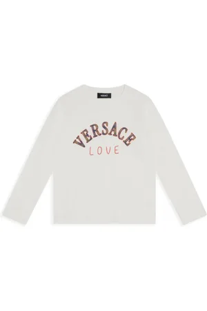 VERSACE Logo-embroidered T-shirt