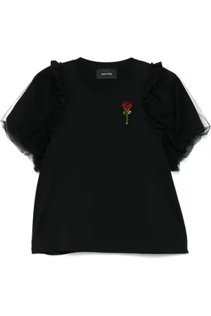 Simone Rocha Flower-embellished T-shirt