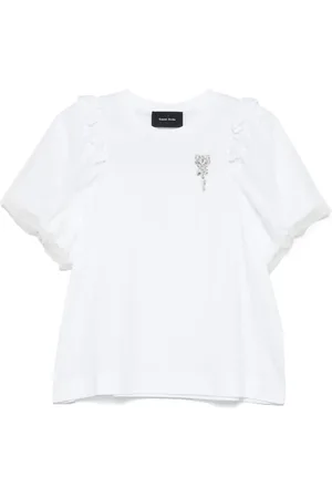 Simone Rocha Flower-embellished T-shirt