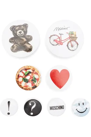 Moschino Logo-motif pin set (set of eight)
