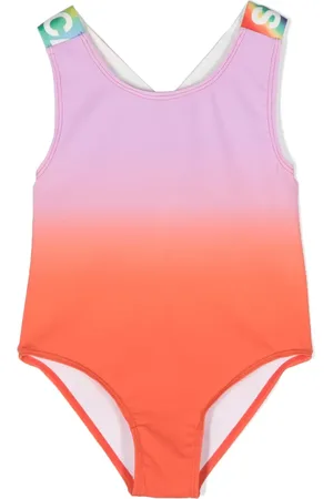 Stella McCartney Rainbow-print gradient swimsuit