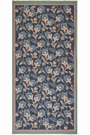 Etro Frayed floral-print scarf