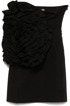 ROTATE Floral-appliqué mini dress