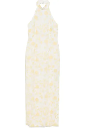 ROTATE Floral-beaded maxi dress