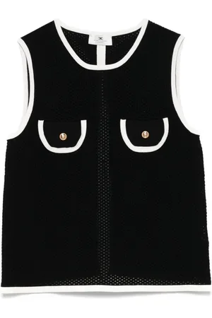Elisabetta Franchi Open-knit tank top
