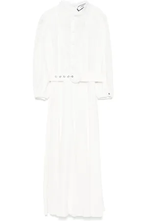 NISSA Lace-detailed midi dress