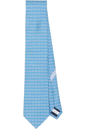 Salvatore Ferragamo Gancini-print silk tie