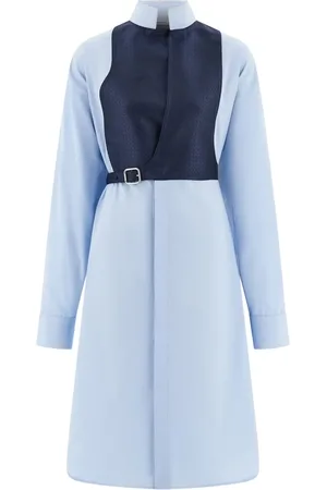 Salvatore Ferragamo Contrasting panel shirt dress