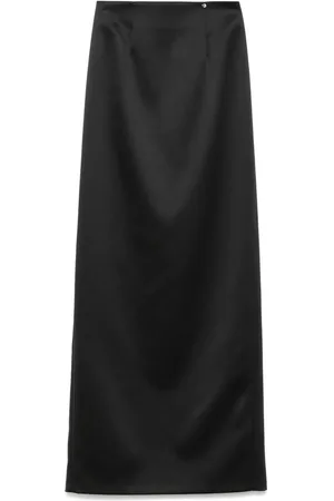 NISSA Satin midi skirt