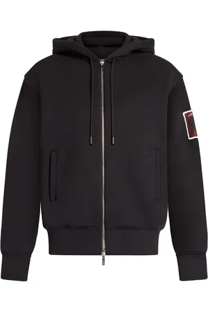 Salvatore Ferragamo Logo-patch zipped hoodie