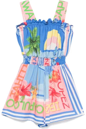 Lapin House Graphic-print playsuit