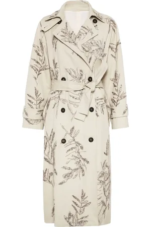Brunello Cucinelli Flora embroidered trench coat