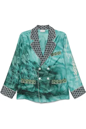 PIERRE-LOUIS MASCIA Aloe silk blazer