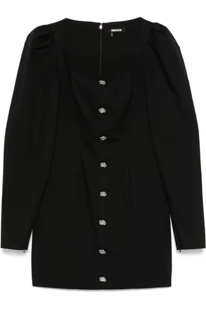 ROTATE Scoop-neck long-sleeve mini dress