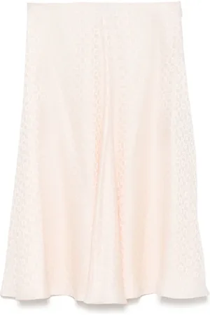 Fendi FF silk midi skirt
